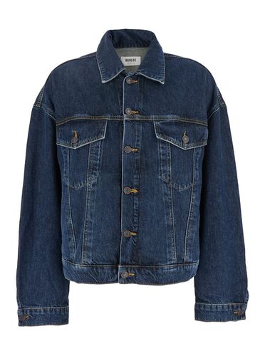 Dalton Jacket With Classic Collar And Puffed Sleeves In Denim Woman - AGOLDE - Modalova