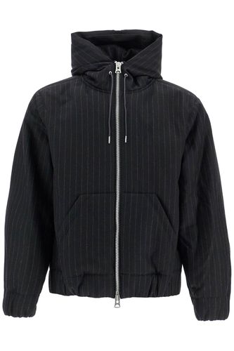 Sacai Hooded Wool Gessato Jacket - Sacai - Modalova