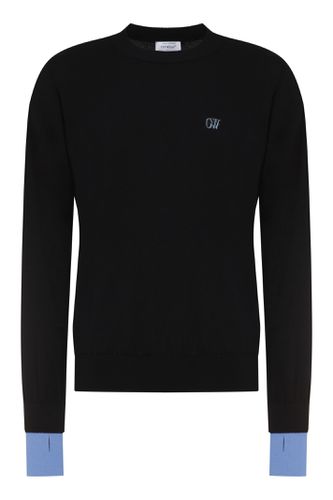 Off-White Knit Wool Pullover - Off-White - Modalova