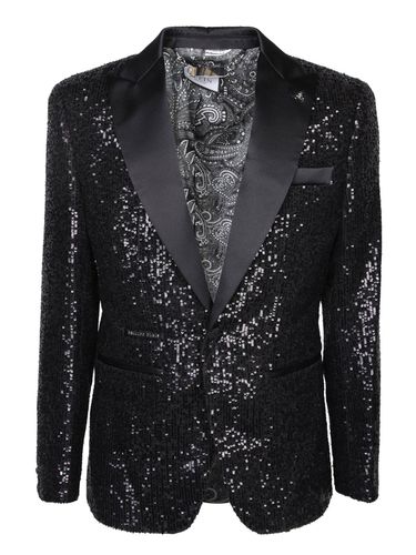 Sequinned Single-breasted Blazer - Philipp Plein - Modalova