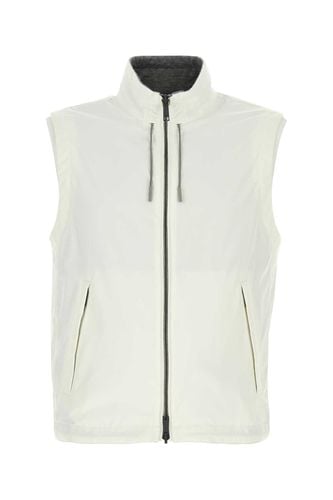 White Polyester Reversible Sleeveless Jacket - Zegna - Modalova