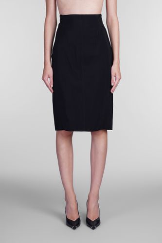 Mugler Skirt In Black Viscose - Mugler - Modalova