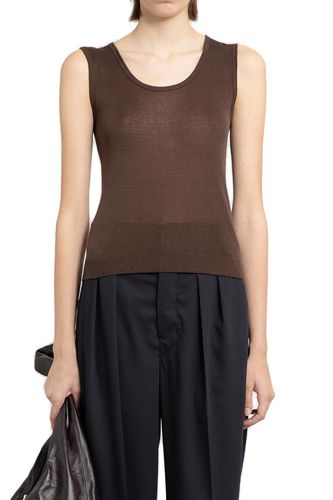 Semi-sheer Ribbed Knitted Tank Top - Lemaire - Modalova