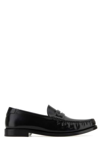 Saint Laurent Black Leather Loafers - Saint Laurent - Modalova