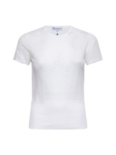 J. W. Anderson Pointelle Cap Sleeve Top - J.W. Anderson - Modalova