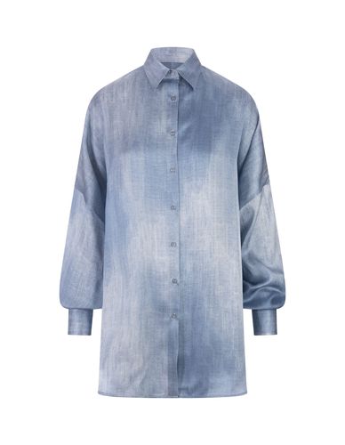 Jeans Printed Satin Over Shirt - Ermanno Scervino - Modalova