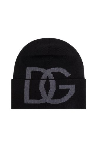 Logo Intarsia Knitted Beanie - Dolce & Gabbana - Modalova