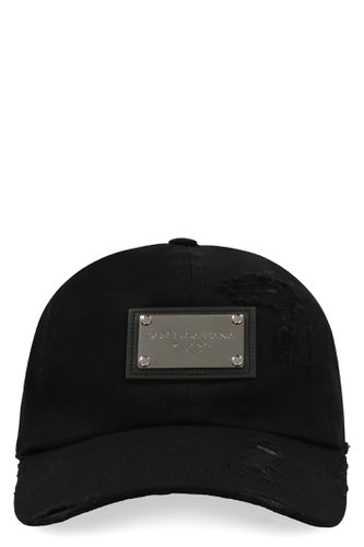Baseball Cap With Logo Plaque - Dolce & Gabbana - Modalova