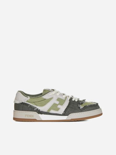 Fendi Match Logo Denim Sneakers - Fendi - Modalova