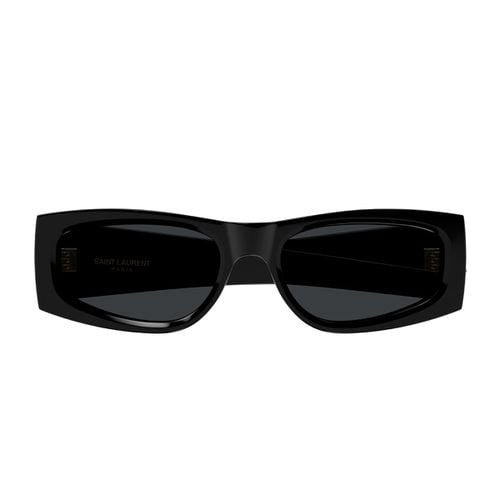 Saint Laurent Sl M140 Linea Monogram 001 Black Black Sunglasses - Saint Laurent Eyewear - Modalova