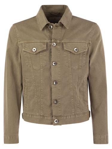 Four-pocket Jacket In Light, Garment-dyed Cotton Comfort Denim - Brunello Cucinelli - Modalova