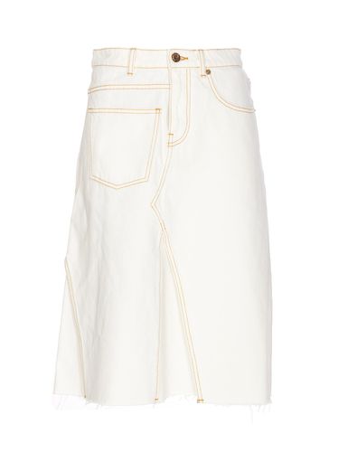 Denim Deconstructed Skirt - Tory Burch - Modalova