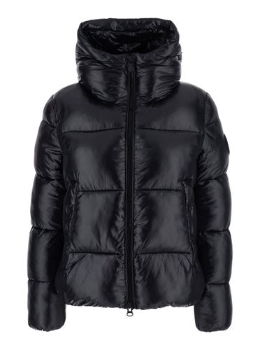 Biddy Down Jacket With Hood And Logo On The Sleeve In Tech Fabric Woman - Save the Duck - Modalova
