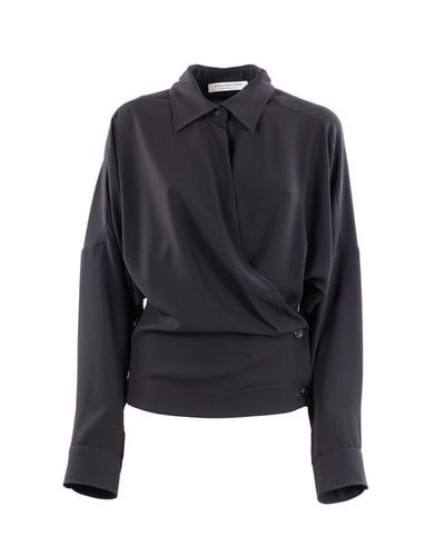 Philosophy Di Lorenzo Serafin Draped Poplin Shirt - Philosophy di Lorenzo Serafini - Modalova