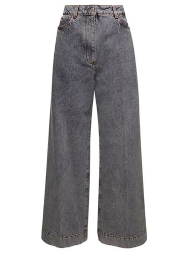 Bootcut Jeans With Pagasus Patch In Cotton Denim Woman - Etro - Modalova