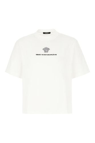 Versace White Cotton T-shirt - Versace - Modalova