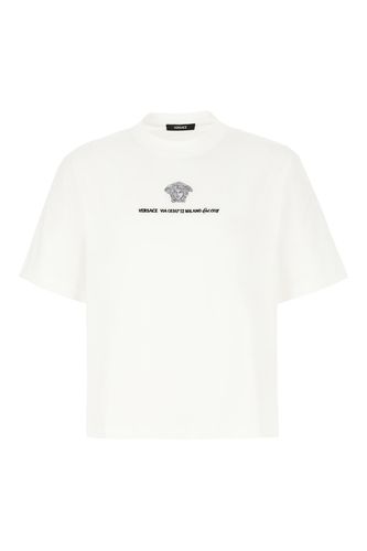 Versace White Cotton T-shirt - Versace - Modalova