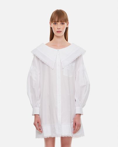 Short Open Neck Signature Sleeve Shirt Dress W/trim - Simone Rocha - Modalova