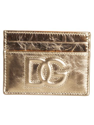 Logo Embossed Metallic Card Holder - Dolce & Gabbana - Modalova