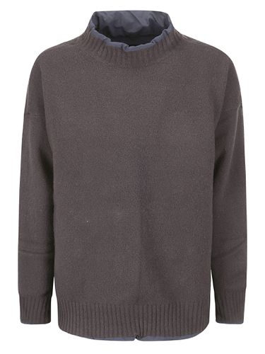 Black Wool Blend Reversible Knit Pullover - Sacai - Modalova