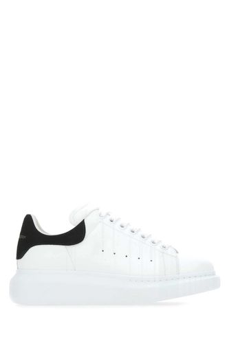 White Leather Sneakers With Black Suede Heel - Alexander McQueen - Modalova
