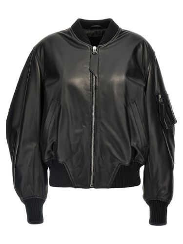 The Attico Leather Bomber Jacket - The Attico - Modalova