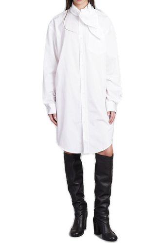 Scarf Collar Poplin Shirt Dress - Ami Alexandre Mattiussi - Modalova