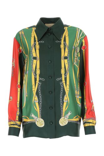 Gucci Embroidered Silk Shirt - Gucci - Modalova