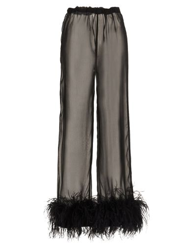 Oseree Feather Silk Pants - Oseree - Modalova