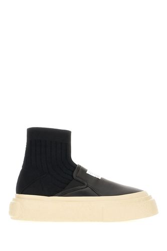 Leather And Fabric Sneakers - MM6 Maison Margiela - Modalova