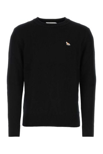 Maison Kitsuné Black Wool Sweater - Maison Kitsuné - Modalova