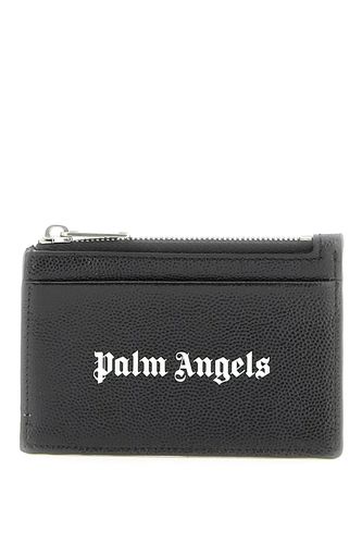 Leather Cardholder With Logo - Palm Angels - Modalova