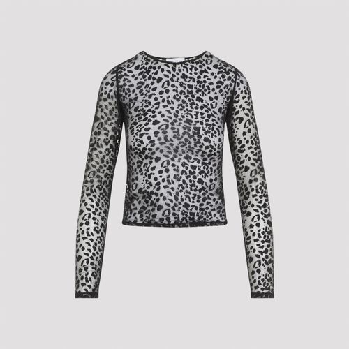 Leopard Devoré Top - Alexander McQueen - Modalova