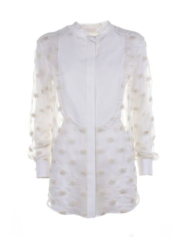 Chloé Shirt In White Silk - Chloé - Modalova