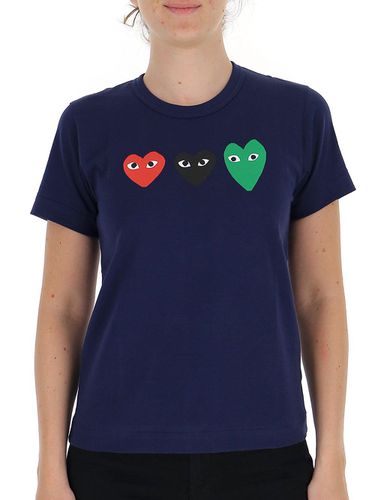 Heart Printed Crewneck T-shirt - Comme des Garçons - Modalova