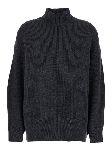 Oversized Ribbed Sweater In Cashmere, Wool And Lurex Woman - Brunello Cucinelli - Modalova