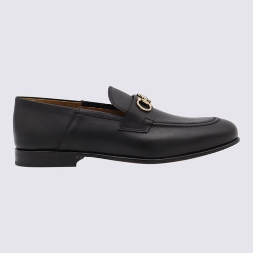Ferragamo Black Leather Loafers - Ferragamo - Modalova