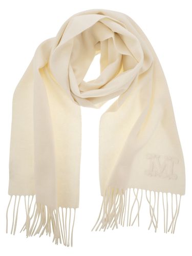 Logo Embroidered Fringed Edge Scarf - Max Mara - Modalova