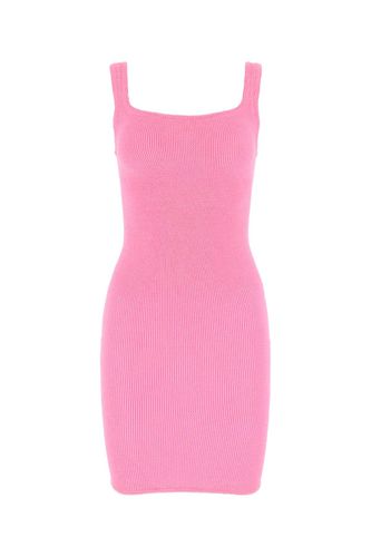 Fluo Pink Stretch Nylon Tank Mini Dress - Hunza G - Modalova