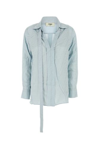 Fendi Powder Blue Silk Shirt - Fendi - Modalova