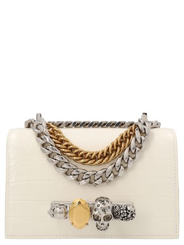 Ivory Jewelled Satchel Mini Bag With Chain - Alexander McQueen - Modalova