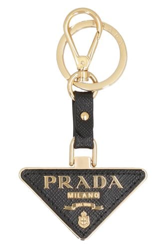 Prada Leather Keyring With Logo - Prada - Modalova