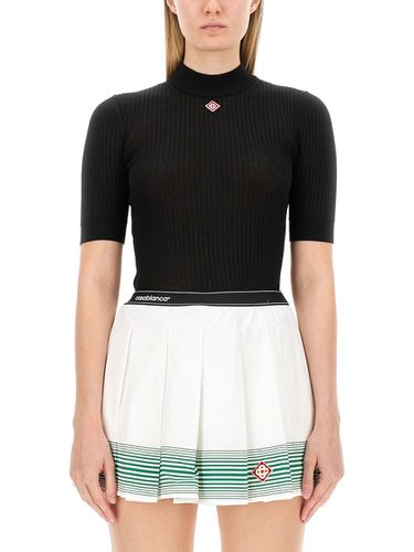 Casablanca Cotton High-neck Top - Casablanca - Modalova