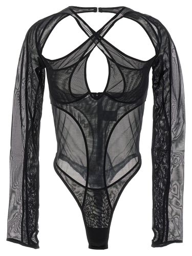 Criss-crossed Multi-layer Bodysuit - Mugler - Modalova