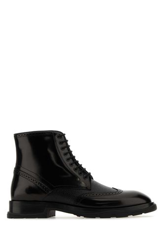 Black Leather Ankle Boots - Alexander McQueen - Modalova