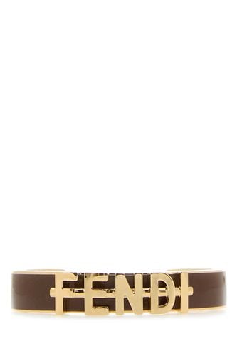 Two-tone Metal Fendigraphy Bracelet - Fendi - Modalova