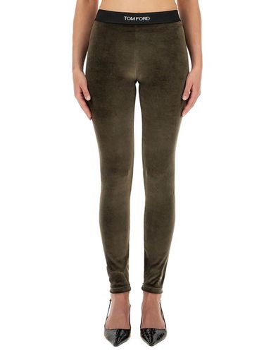 Stretch Lustrous Velour Signature Leggings - Tom Ford - Modalova