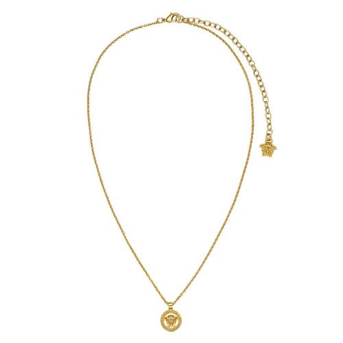 Versace Logo Plaque Chain Necklace - Versace - Modalova