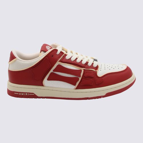 Red And White Leather Sneakers - AMIRI - Modalova