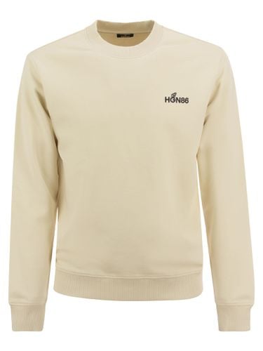 Round-neck Sweatshirt With Logo - Hogan - Modalova